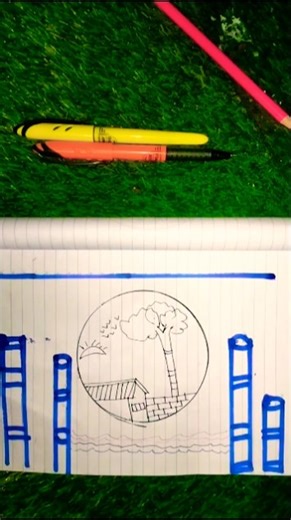 Circle Scenery Art Drawing💫