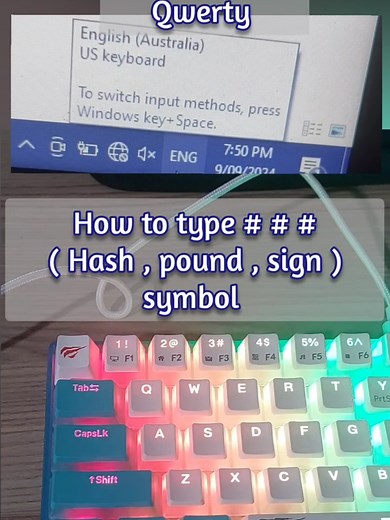 How to type sign symbol # # # #hash #sign #pound symbol #keyboard #laptop