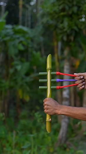 189K views · 571 reactions | DIY Bamboo slingshots with three clourballoone toys #Bamboo #Slingshots #Diy #Bambooart | Bamboo DIY | Facebook