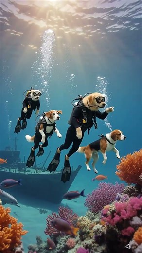 Dogs go Scuba Diving!