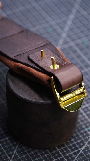 How to install copper rivets#shorts #bagmaking #leather #bag #brass #shortsvideo #copper #rivet