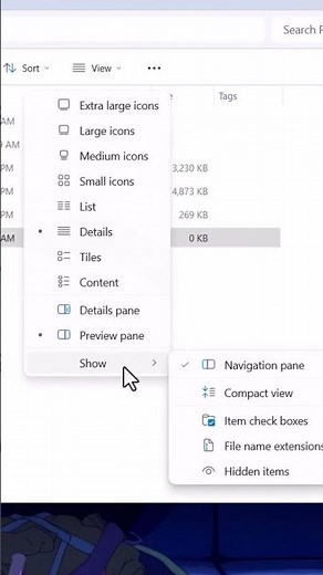 change file type | enable file name extension
