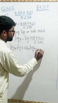 Class 9 Math | Chapter 2 Logarithms | Exercise 2.4 Question 5 | Easy Solution #9thmath #shortmath