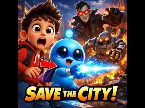 Alien Hero Saves City From Evil Scientist! 👽⚡ | Kids Cartoon Story
