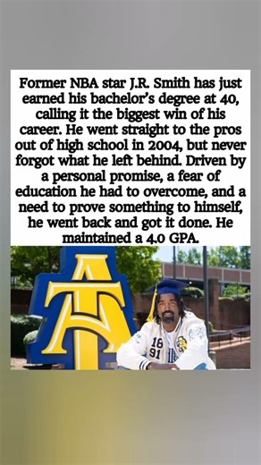 J.R. Smith graduates with 4.0 GPA at 40 years old 😳🎓 #celebritynews