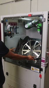Automated Wheel Painting. Perfected. 🤖✨ The WM600 Automatic Wheel Painting Machine takes consistency out of human hands and puts it into automation. This fully enclosed system paints the front and back of the wheel with OEM-level precision. Set the program once, press start, and achieve the same flawless result every time—regardless of operator. ✔️ Fully automatic 360° wheel rotation ✔️ Complete process: primer, base coat & clear coat ✔️ Compatible with spray gun and aerosol ✔️ Integrated UV, I