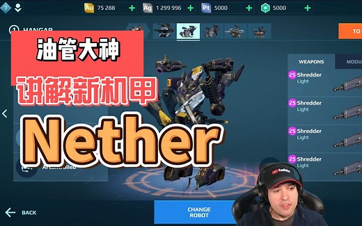 【War Robots】油管大佬第一时间讲解新机甲Nether上手感受！