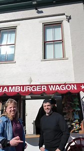 202K views · 3.8K reactions | Hot blonde and Eric’s Pretzels eat hamburgers out of a wagon Hamburger Wagon in miamisburg ohio #mulletreview #fyp #cincinnati #mullet #Ohio #yummy #review #hamburger #miamisburgohio | Mullet review | Facebook