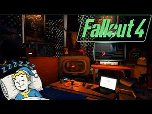 🍕 Fallout 4 Ambience – Game Night | Smooth Jazz, Crackling Fire, Rain, Frogs & Classic Gaming 🎮🌧️🎷