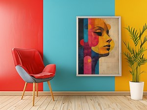 70s Pop Art Digital Download, Vintage Photo Print, Trending Wall Art, Groovy 70s Print, Retro Magazine, Dopamine Colors, Geometric Shapes - Etsy