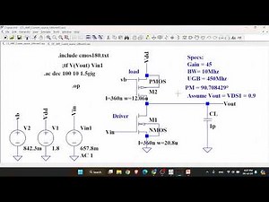 Design of Differential pair (DP) amp using gmid method | Part -1 | ADT | LTSPICE