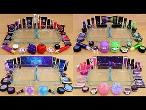 Purple vs Collection - Mixing Makeup Eyeshadow Into Slime ASMR