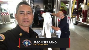 2.3K views · 57 reactions | Battalion Chief Jason Serrano shows how #SBCoFD firefighters disinfect their personal protective equipment (PPE) during the #COVID19 pandemic. Safety first. Ensuring our equipment is properly disinfected helps protect our residents.#SocialDistancing #Vison4Safety #SBStrong | San Bernardino County Fire | Facebook