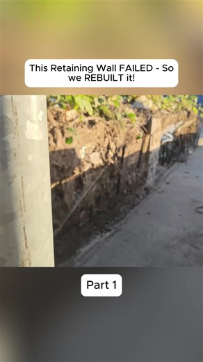 This Retaining Wall FAILED So we REBUILT it! #bricklaying #construction #diy