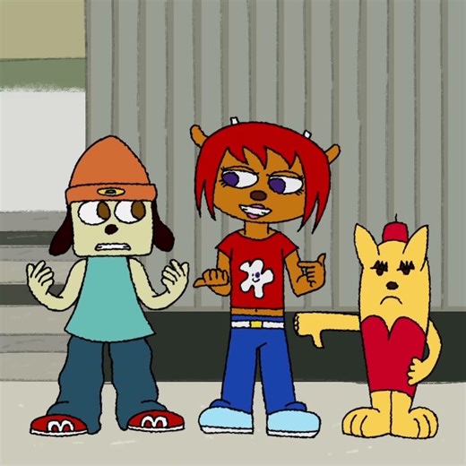 Lammy and Parappa Have A Dispute #cartoon #fun #art