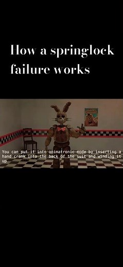 How a springlock failure works fnaf lore #springlockfailure #fnaf #fredbear #springlock #springtrap
