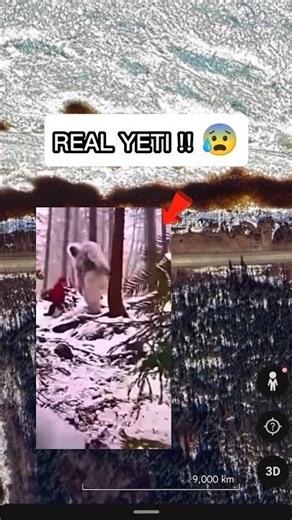 😰 I found a Yeti in Real Life On Google Earth and Google Maps! #shorts #yeti #ytshorts