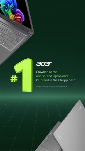 Limits? We don't know them. We are proud to lead as the #1 PC & laptop brand in the Philippines, with a commanding 35.7% market share in 2024, as verified by GfK. A massive thank you to our Acer Fam—your trust fuels our journey. Thank you once again for making us limitless!