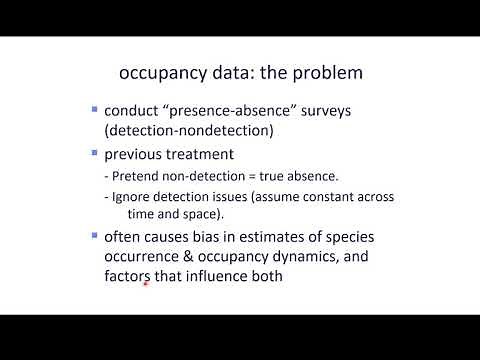 Lecture 12 - Part II(a) - 'single-season occupancy models'