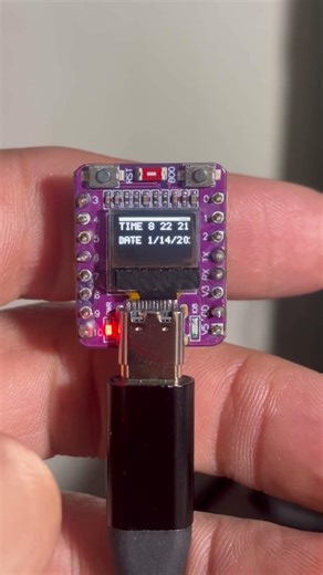 ESP32 C3 .42” OLED display with rolling weather carousel #esp32 #arduino #aliexpress #cheap #diy