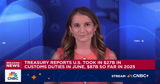 U.S. Treasury posts $27 billion budget surplus in June