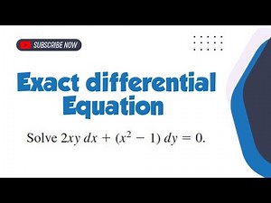 Exact differential equation || ODE || Example