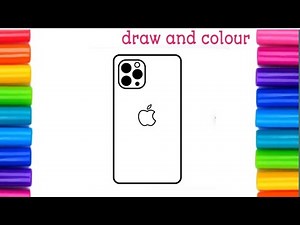 How to draw Apple iphone mobile || Smartphone drawing step by step