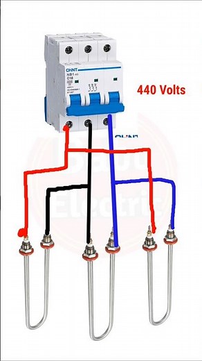 3 Phase Supply Heater Element Connection #electrical #shorts #electronic #wiring #connection #bijli