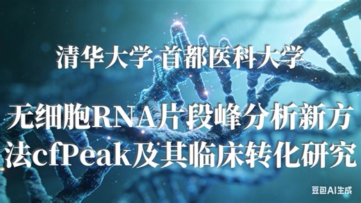 领域突破，cfPeak技术有望颠覆癌症检测技术