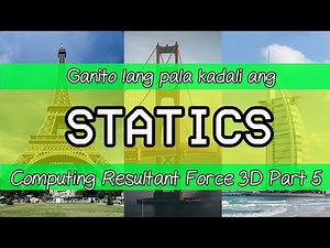 Resultant Force 3D Part 5 Cartesian Vectors Pa Rin Statics Explained in Tagalog/Filipino