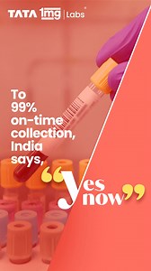 Your health is our priority. Tata 1mg Labs ensures 99% on-time sample collection, so you never have to wait. #YesNow #Tata1mgLabs #QualityCare #Diagnostics #AlwaysOnTime | Tata 1mg
