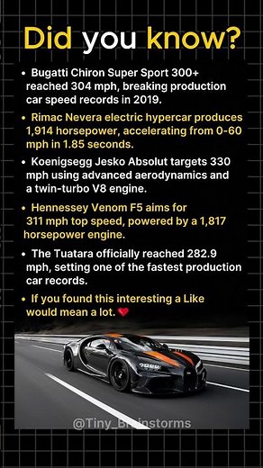 5 Fastest Cars on the Planet