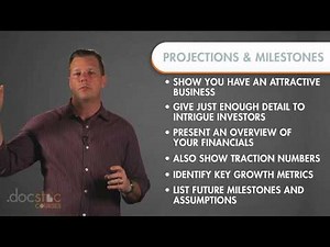 Projections & Milestones Slide - Creating The Killer Business Plan