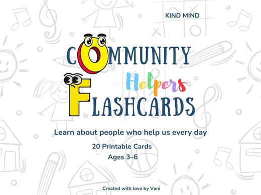 Community Helpers Flashcards, 5x7" 20 Cards, Printable Pdf (instant Download) - Etsy