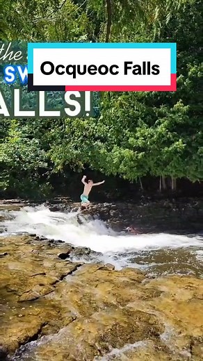 Check out Ocqueoc Falls in Michigan's Lower Peninsula! #ocqueocfalls #waterfalls #michigantravel #travelmichigan #onlyinmichigan