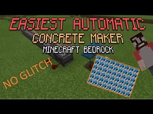 EASIEST Automatic Concrete Maker MINECRAFT BEDROCK! No Glitch(XBOX, PS4, SWITCH, WINDOWS 10, MCPE)