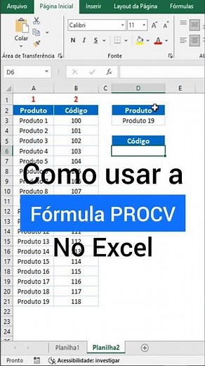 ✅Como usar a formula PROCV do Excel