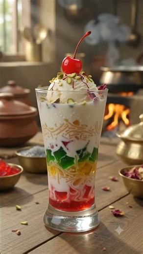 🥤 Refreshing Falooda Recipe 🤤 | Creamy Indian Summer Dessert #Shorts