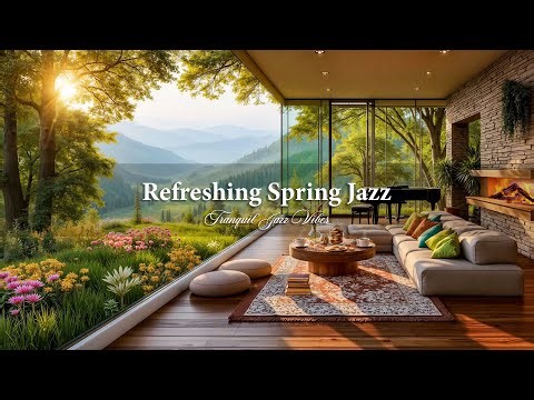 Refreshing Spring Jazz Melody in Cozy Living Room Ambience | Smooth Jazz Music for Deep Relaxation