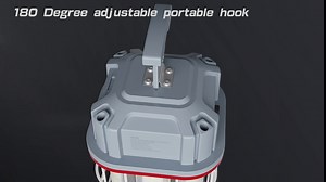 100W LED Construction Light ETL Listed 15000Lm 5000K Linkable LED Temporary Hanging Work Light Portable Job Site Light with Hook, Plug and ON/OFF, AC100-277V