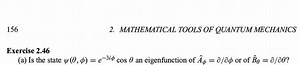 1562. MATHEMATICAL TOOLS OF QUANTUM MECHANICSExercise 2.46(... | Filo