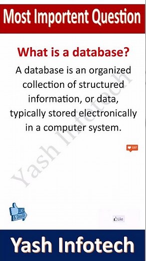What is a database, Computer Questions and Answers, Important Computer Q&A for Students & Exams