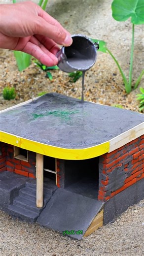 Deepak Swami on Instagram: "How Would Your DREAM House Look With a Garage Built with Mini Bricks!#miniature #garage"