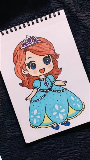 Little princess drawing Sofia the first #shorts #drawing #sofia #youtubeshorts #coloring