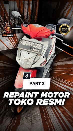 63K views · 755 reactions | Lanjutan dari part 1 Kali ini kita mulai eksekusi repaint bodi dengan dua warna spesial dari Samurai Kurobushi   Moonlight Merah (2K01RD) varian terbaru, warna merah + clear, berani & elegan. ⚪ Putih Lembayung Violet (4D Violet 4D883) lembut tapi tetap tajam, lalu dikunci pakai Clear Gloss 2K01 Clear biar hasilnya super mengkilap | Samurai Paint, Indonesia | Facebook