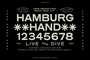 Hamburg Hand - A Hand-Drawn Font, a Sans Serif Font by Bnick