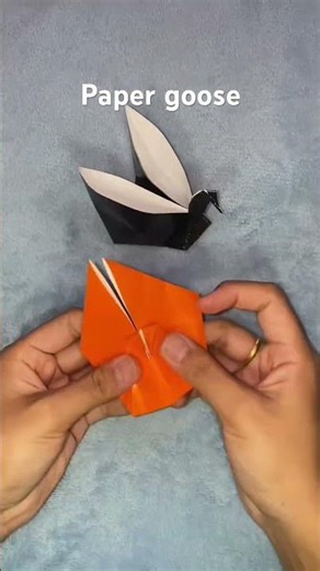Easy way to make a paper goose #easy #craft #paper #origami #goose
