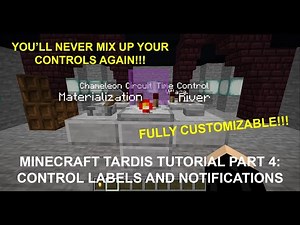 Minecraft 1.19 TARDIS Tutorial Part 4: Control Labels and Notifications