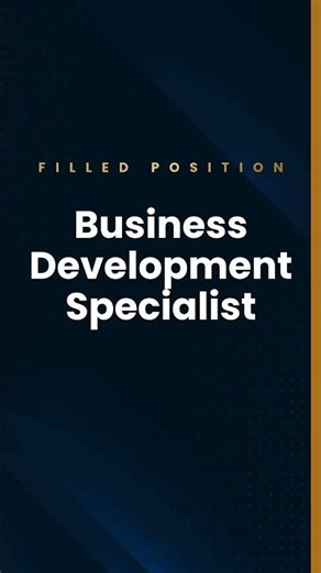 Business Development Role Filled!