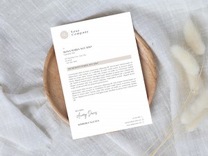 Letterhead Template Modern Business Letterhead Company Letter Canva Template Minimal Letterhead Customizable Digital Letter Small Business - Etsy